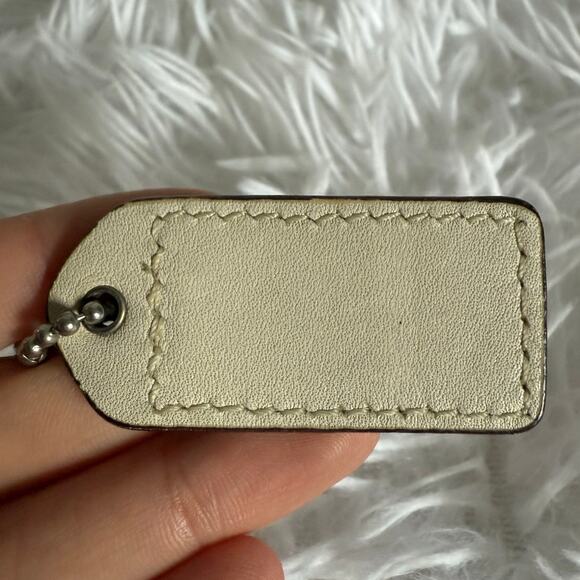 1.5" y2k COACH Vintage Fob Bag Charm Hang tag Hangtag - Picture 2 of 2
